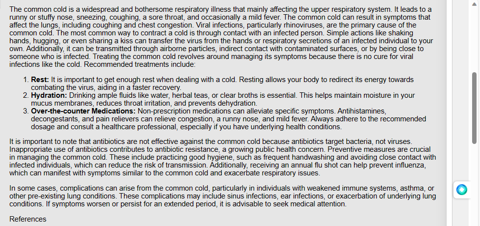 Solved The common cold is a widespread and bothersome | Chegg.com