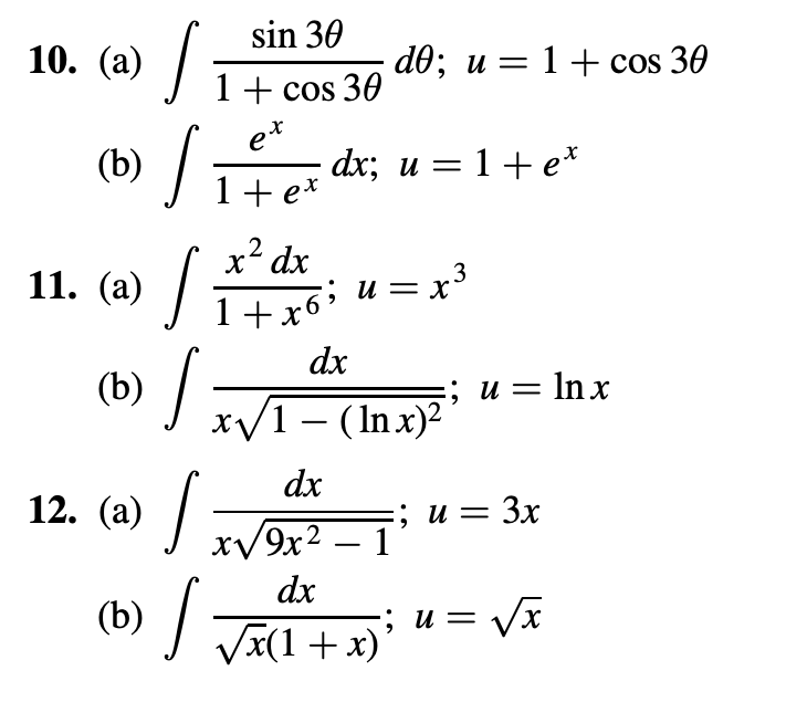 Solved 10. (a) / 1 + cos 30 sin 30 do; u=1+cos 30 1 + cos 30 | Chegg.com