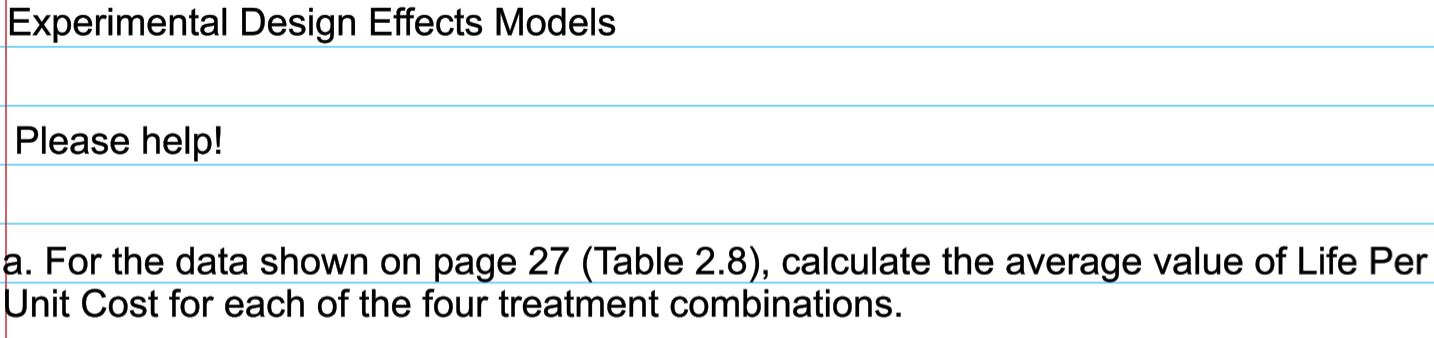 B. State The Effects Model With Treatment Effects τij | Chegg.com