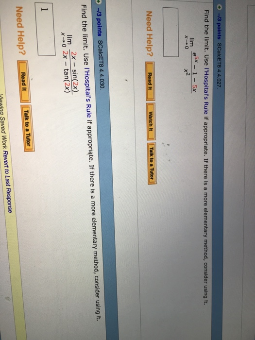 Solved Find the limit. Use I'Hospital's Rule if appropriate. | Chegg.com