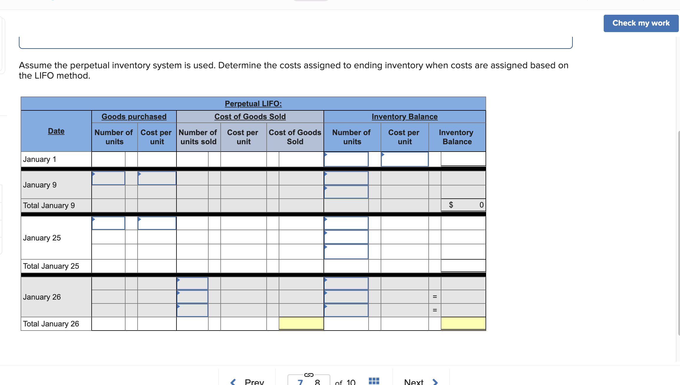 Solved A company reports the following beginning inventory | Chegg.com