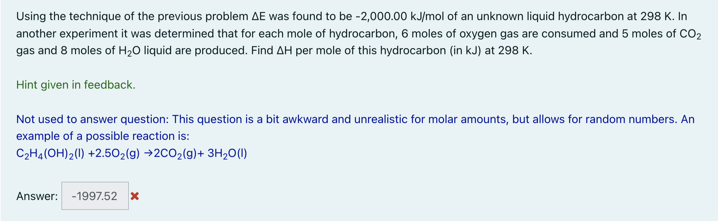 Solved Calculate the change in entropy in J K when a 30.7