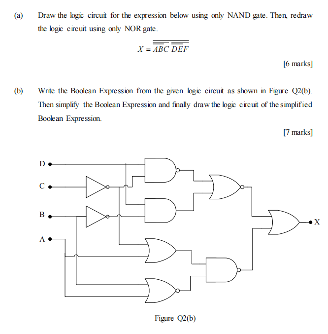 Solved (a) Draw the logic circuit for the expression below | Chegg.com