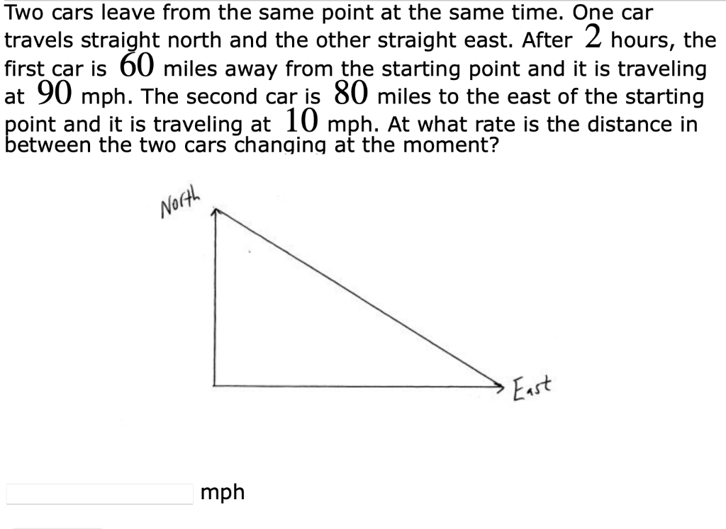 solved-two-cars-leave-from-the-same-point-at-the-same-time-chegg
