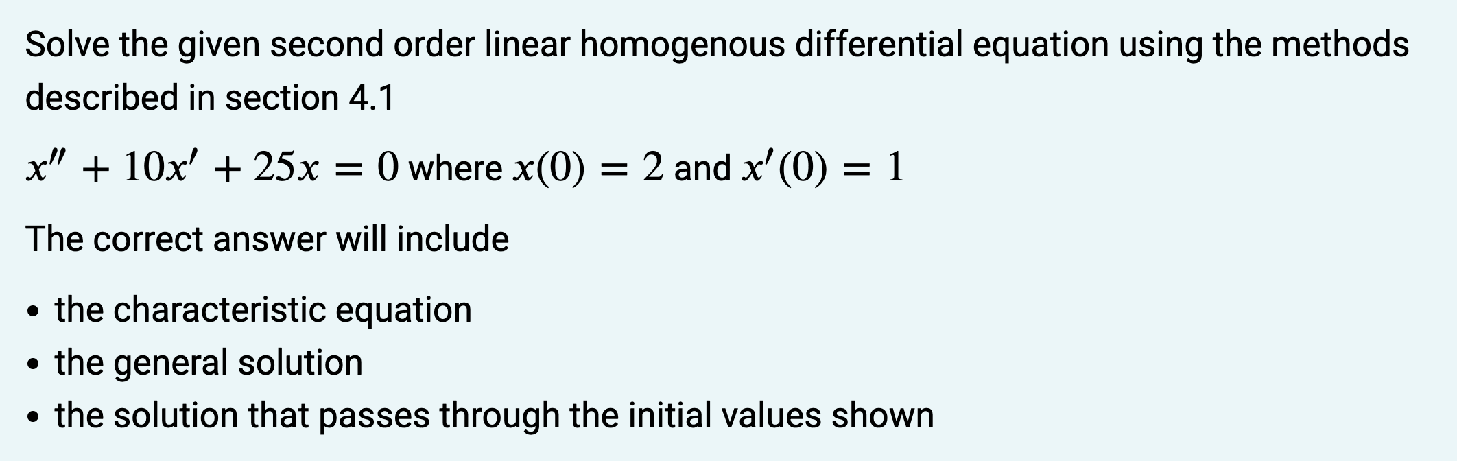 Solved Solve The Given Second Order Linear Homogenous | Chegg.com