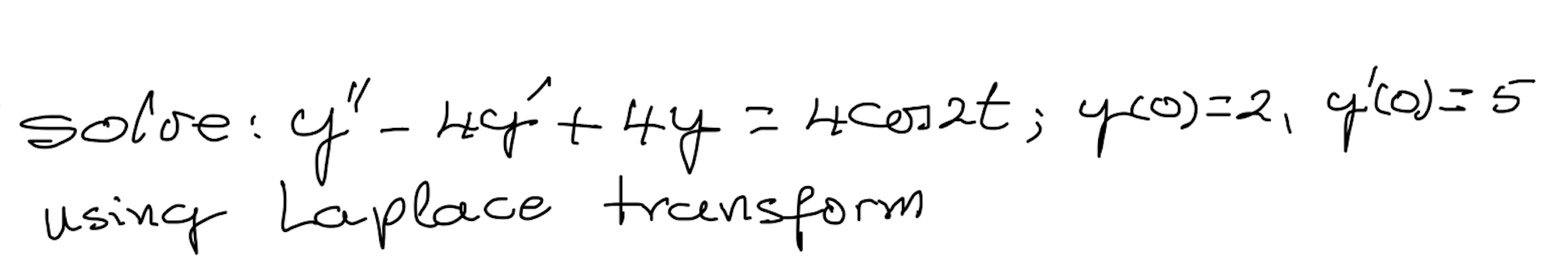 Solved Solve Y′′−4y′4y4cos2ty02y′05 Using Laplace 3239