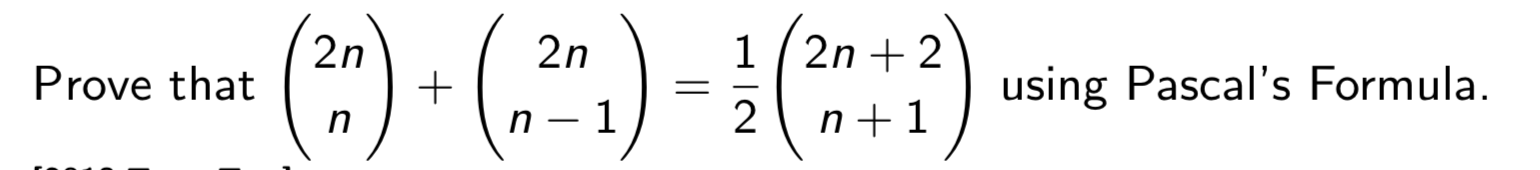 Prove That 2 22 20 2 Using Pascals Fo