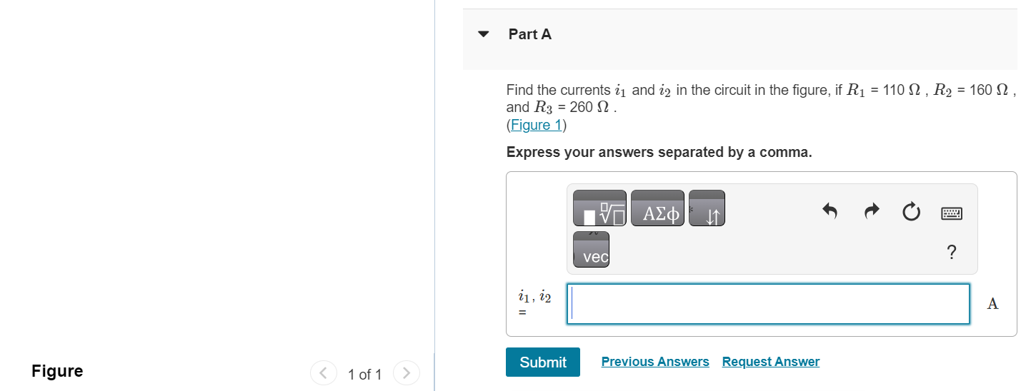 Solved Find the currents i1 and i2 in the circuit in the | Chegg.com
