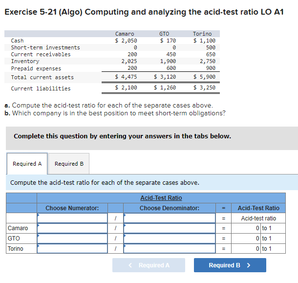 Solved Exercise 5-21 (Algo) Computing And Analyzing The | Chegg.com