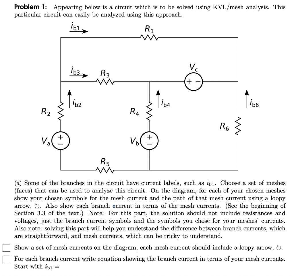 Solved Problem 1: Appearing below is a circuit which is to | Chegg.com