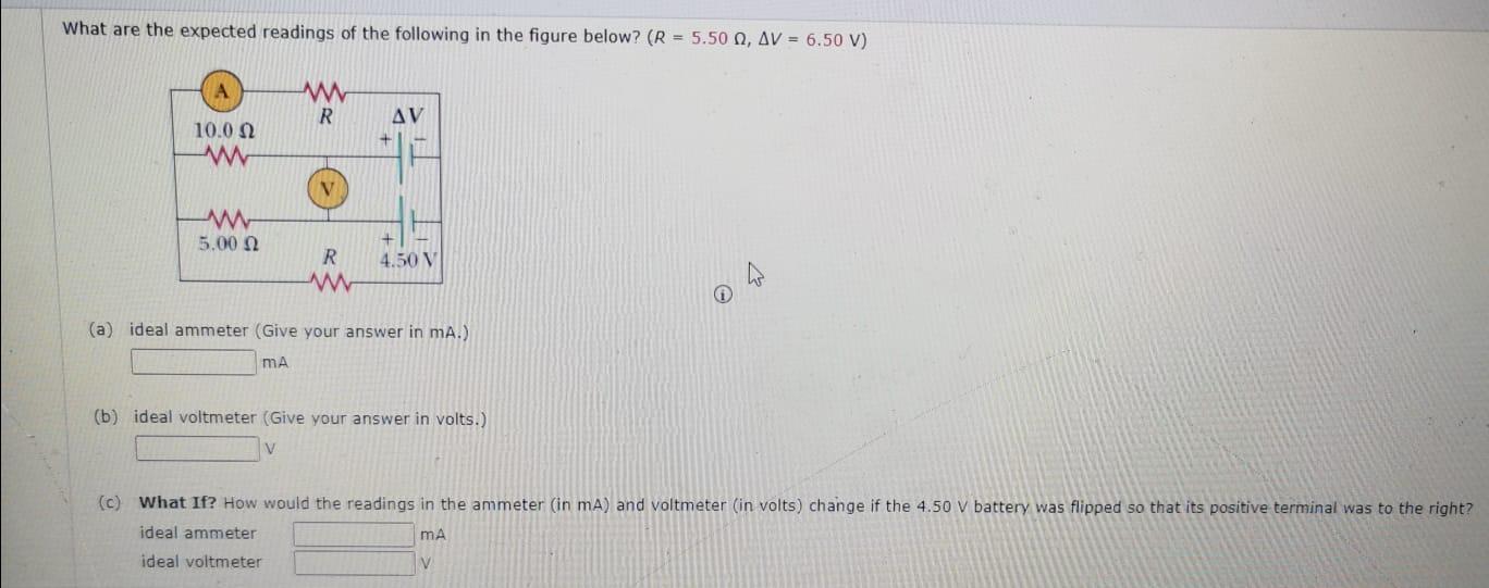 Solved What are the expected readings of the following in
