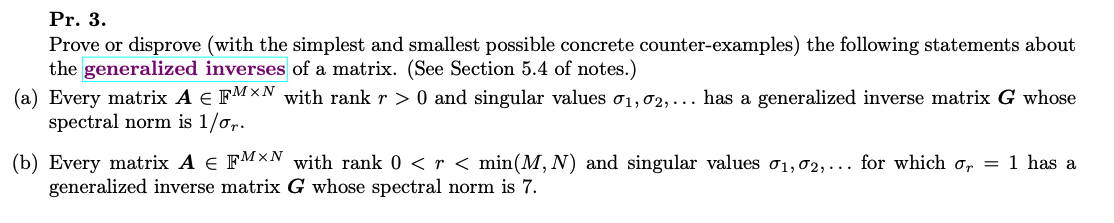 Pr. 3. Prove or disprove (with the simplest and | Chegg.com