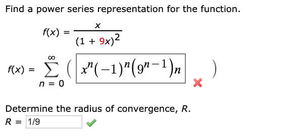 dfind a power series reperesentation dfind a power series reperesentation