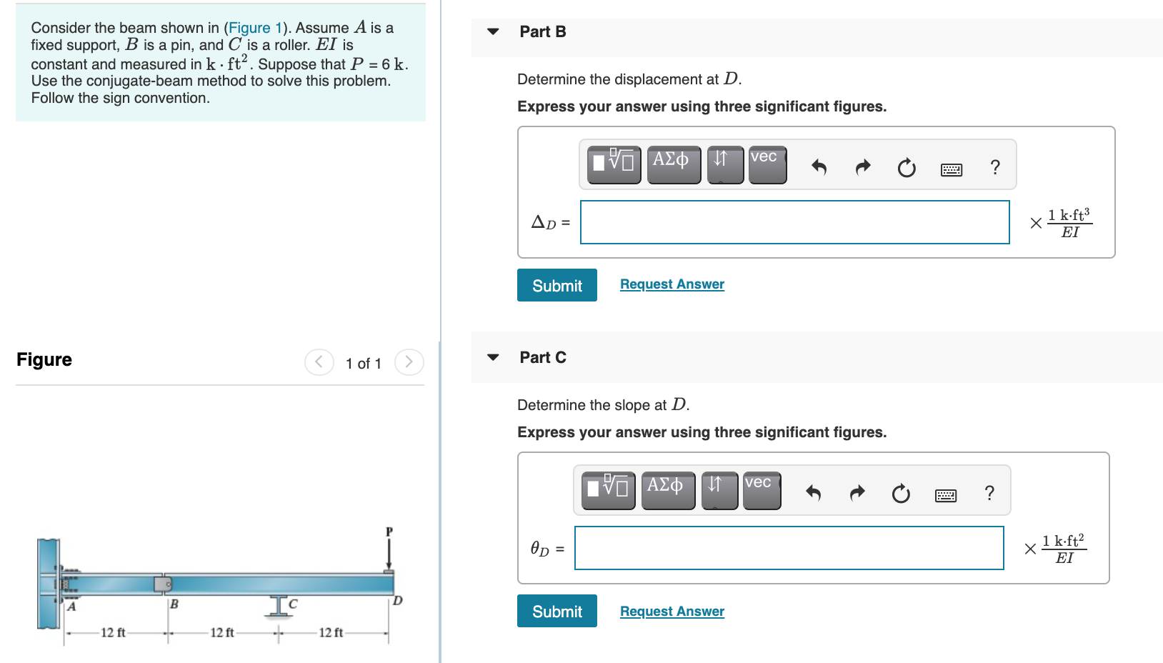 Solved Part B Consider the beam shown in (Figure 1). Assume | Chegg.com