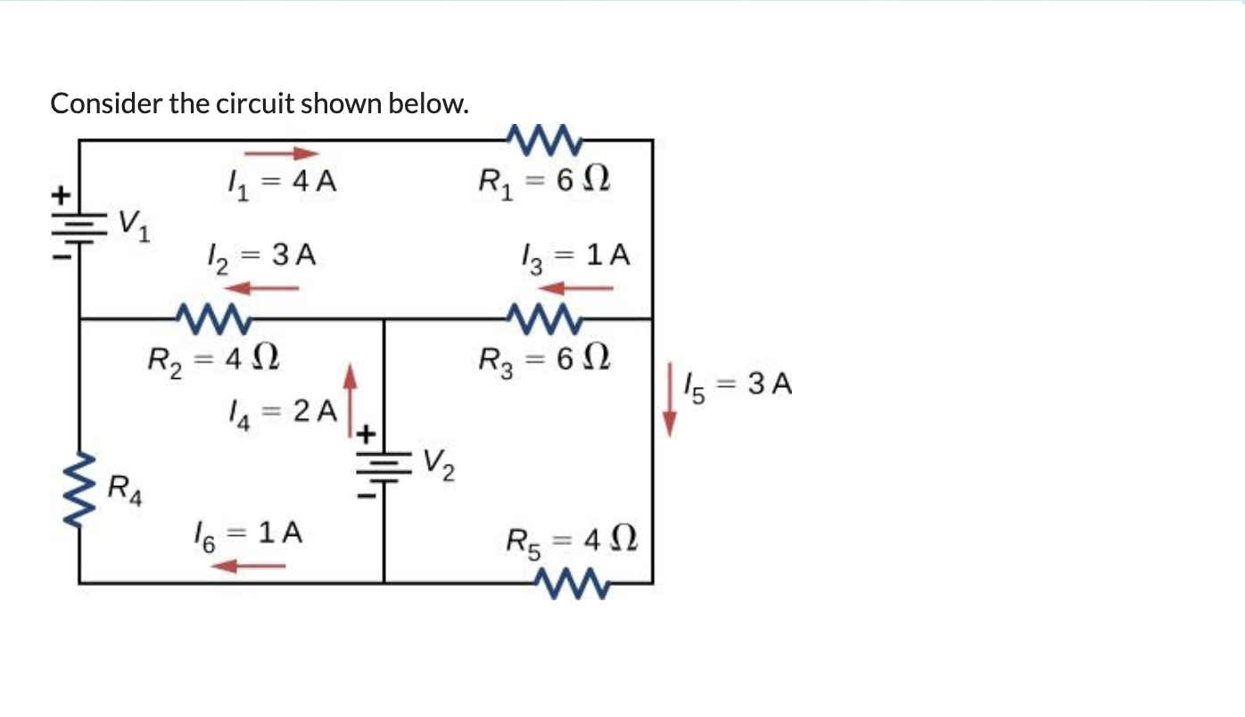 Solved Consider The Circuit Shown Below.Find V1.Find V2.Find | Chegg.com