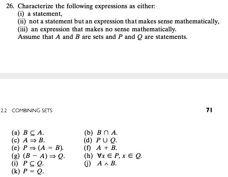 Solved It Has Been Noted In This Section That Two Sets A And Chegg Com