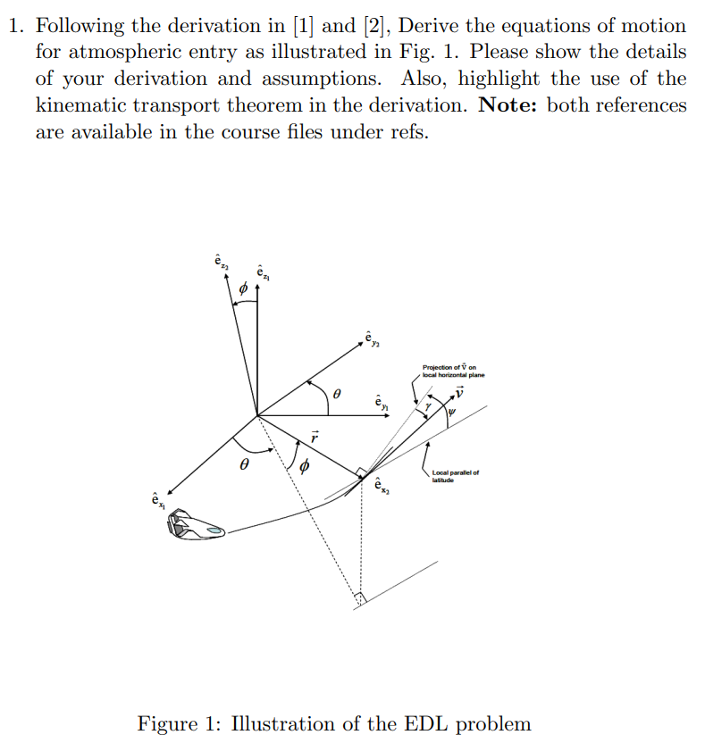 1. Following the derivation in [1] and [2], Derive | Chegg.com