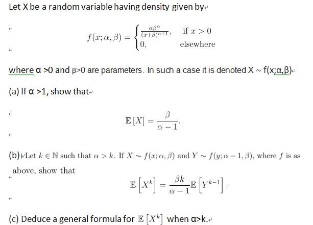 Solved Let X be a random variable having density given by 03 | Chegg.com