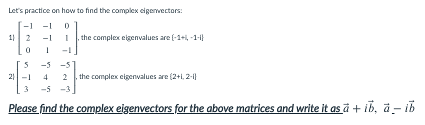 Solved Let's practice on how to find the complex | Chegg.com