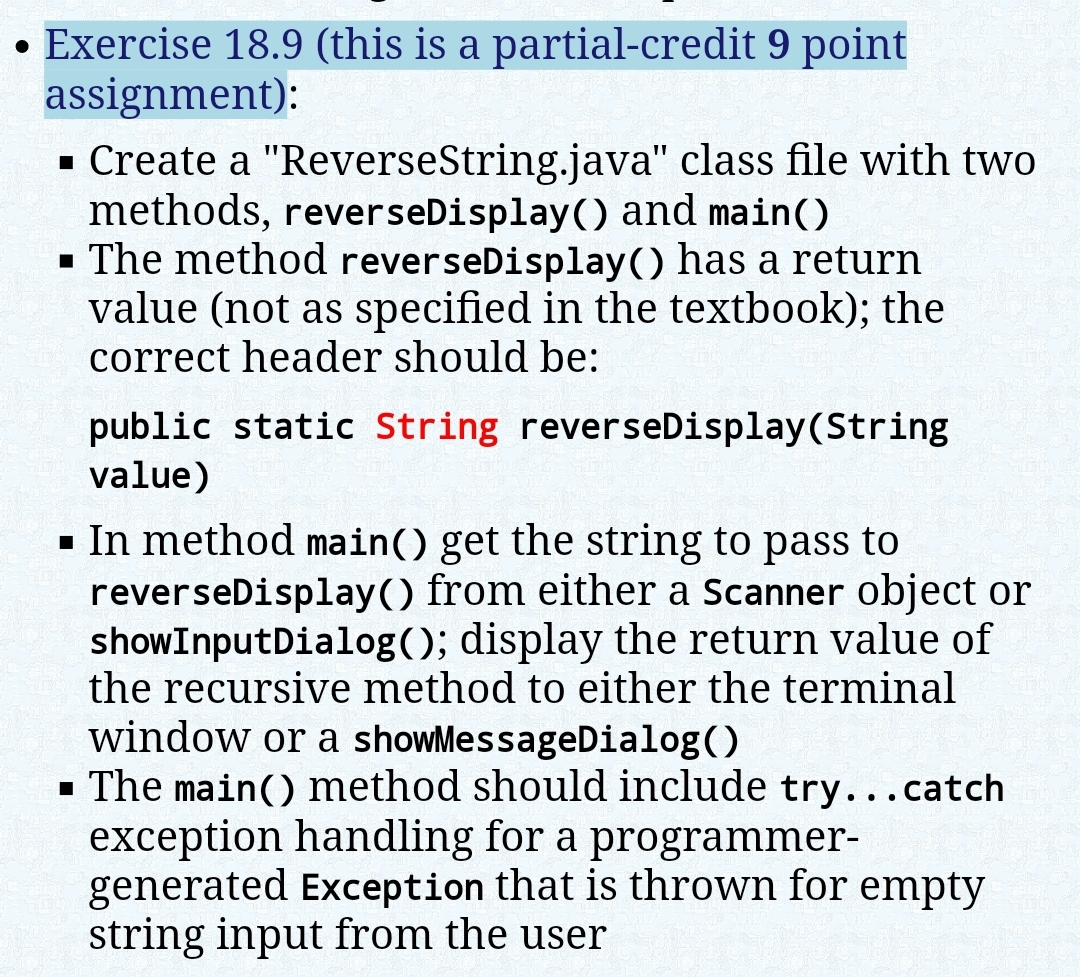 Solved • Exercise 18.9 (this is a partial-credit 9 point | Chegg.com