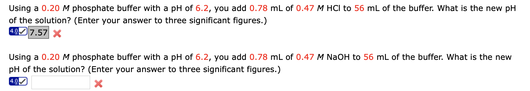 Solved Using a 0.20 M phosphate buffer with a pH of 6.2, you | Chegg.com