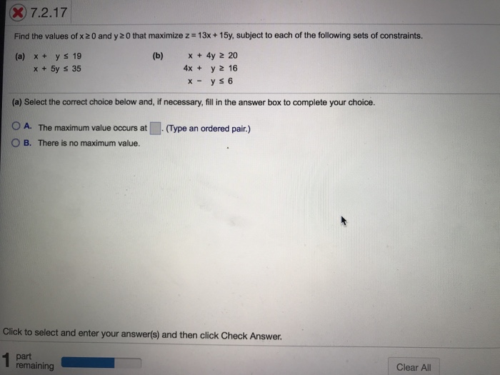 Solved X) 7.2.17 Find the values of x 20 and y 20 that | Chegg.com