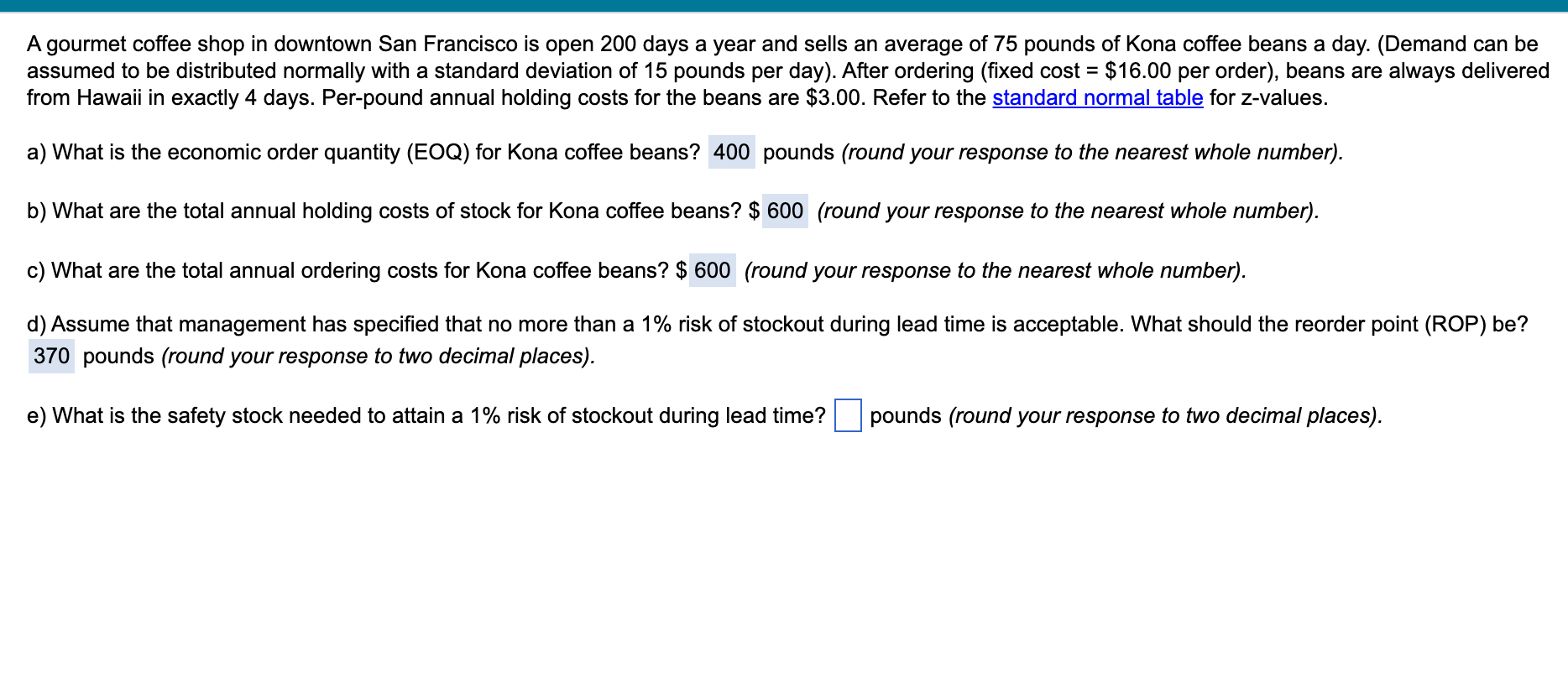 [Solved] A gourmet coffee shop in downtown San Francisco