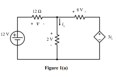 Solved Determine the v , x i and power dissipated in | Chegg.com