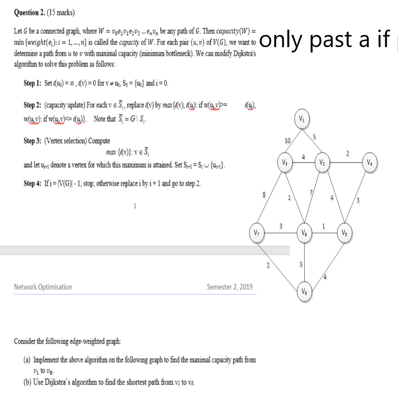 Question 2 15 Marks Let G Be A Conected Graph Chegg Com