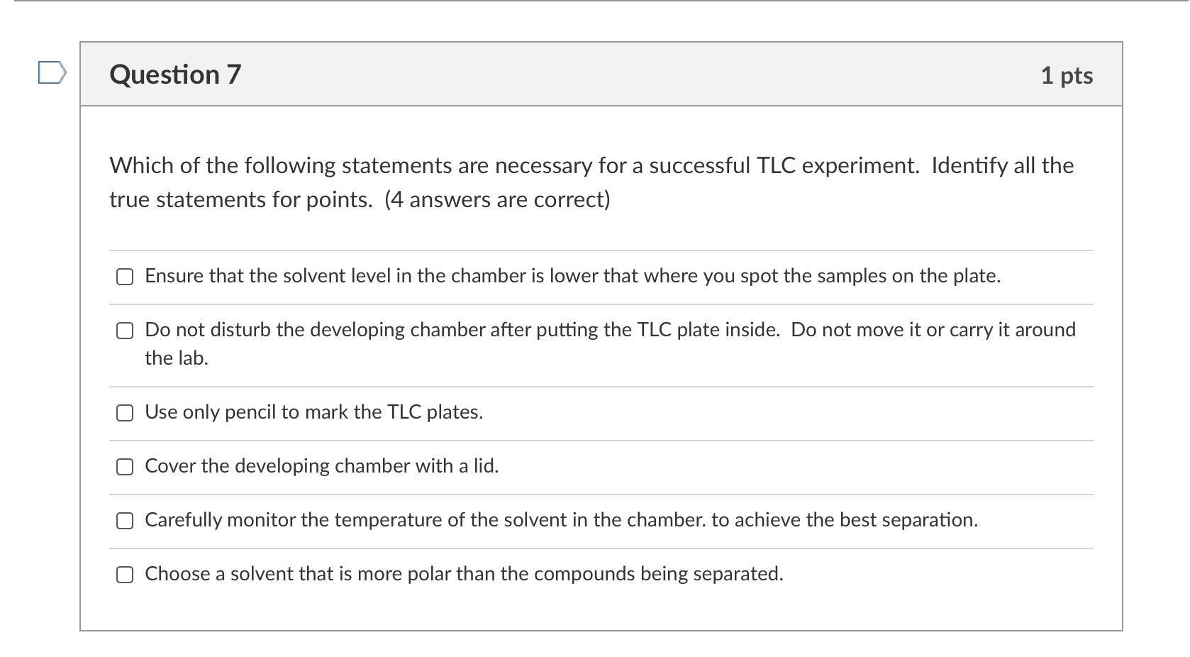 Solved Which of the following statements are necessary for a | Chegg.com