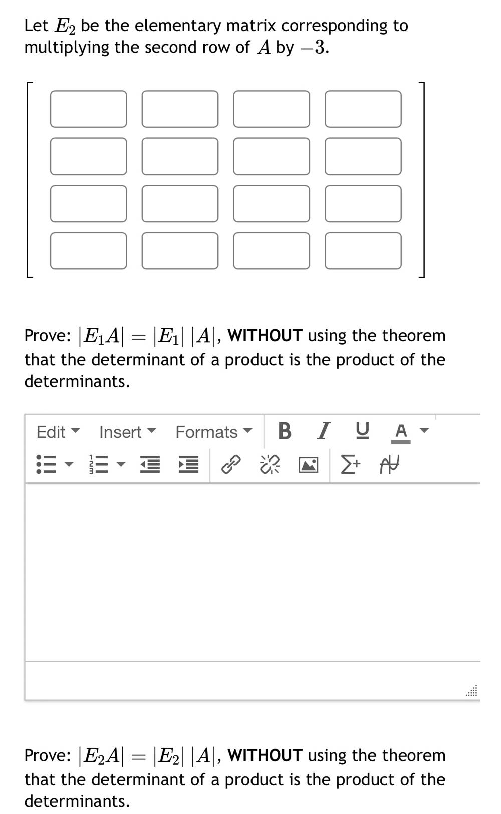 Solved Let E2 be the elementary matrix corresponding to | Chegg.com