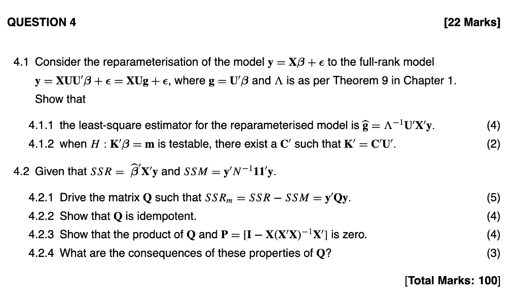 Solved Question 4 22 Marks 4 1 Consider The Chegg Com