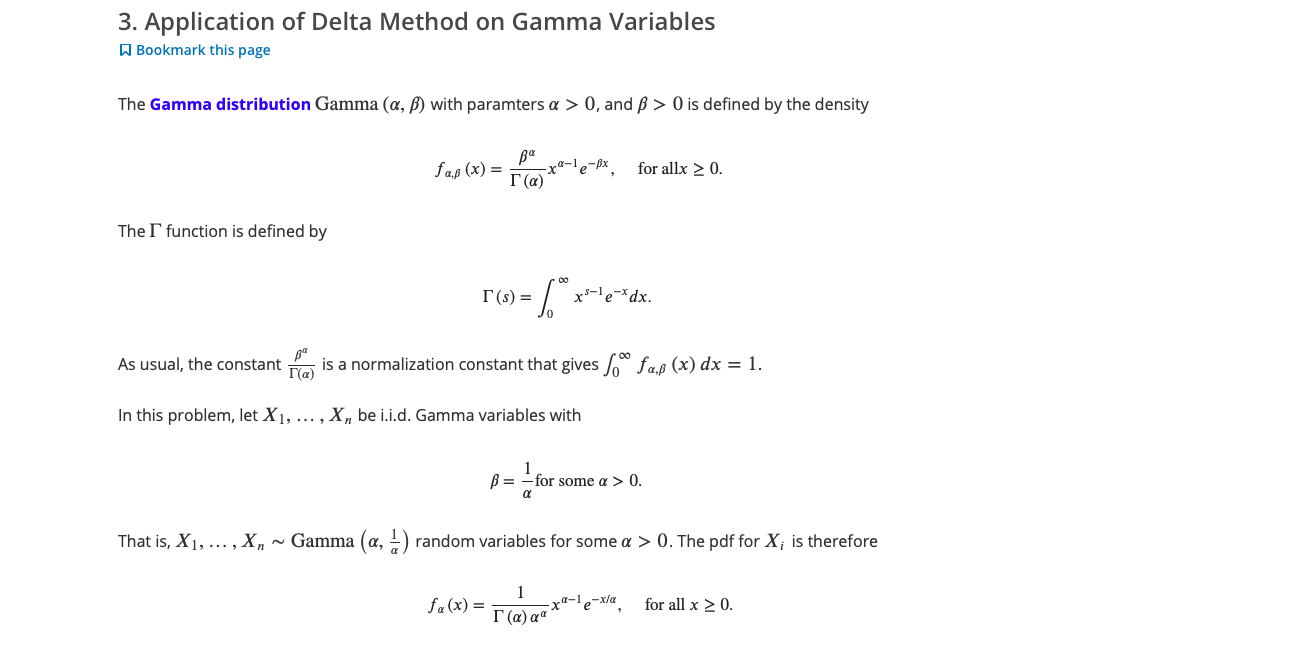 3 Application Of Delta Method On Gamma Variables Chegg Com
