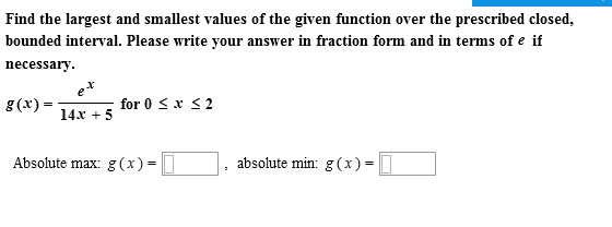 Solved Find the largest and smallest values of the given | Chegg.com