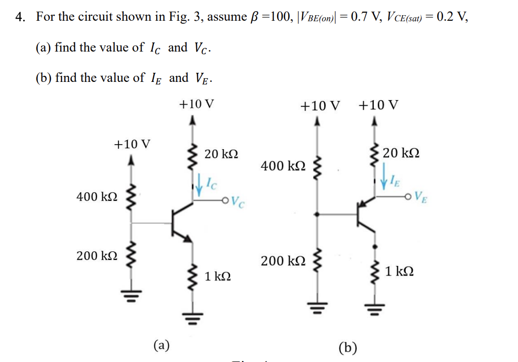 Solved For the circuit shown in Fig. 3, assume | Chegg.com