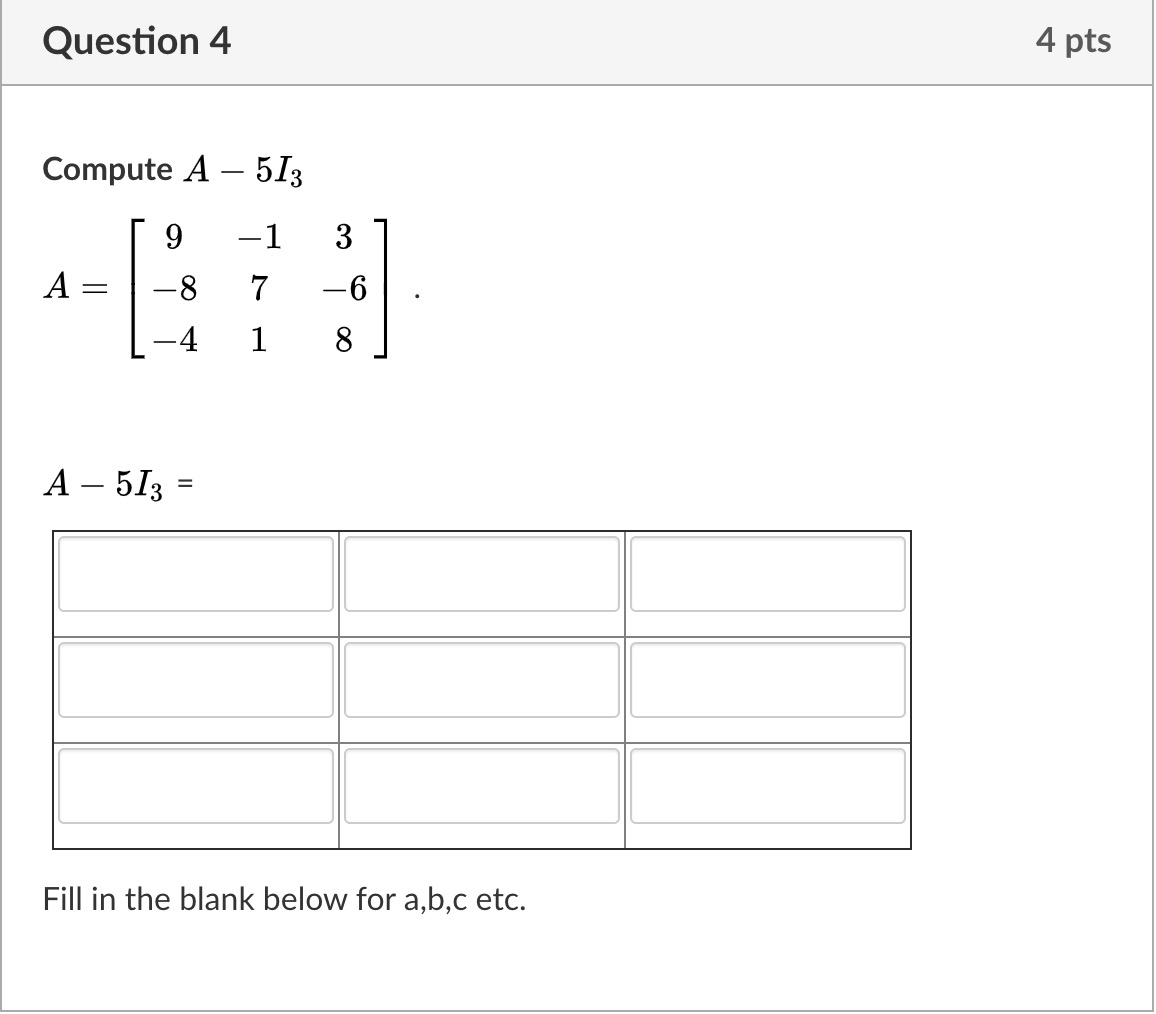 Solved Question 3 4 pts 1 1 1 2 0 0 Let A= and D 0 3 0 1 2 3 | Chegg.com