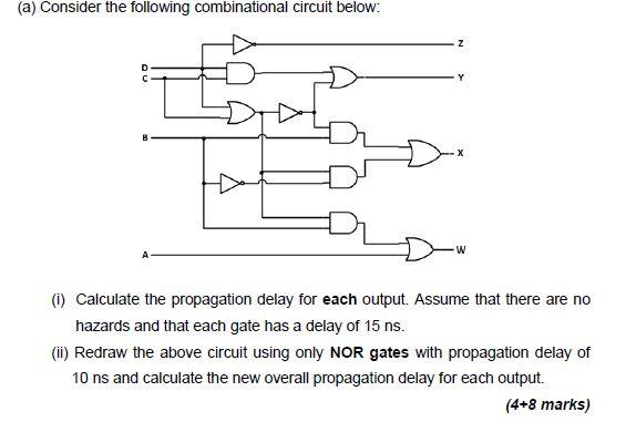 Solved (a) Consider the following combinational circuit | Chegg.com