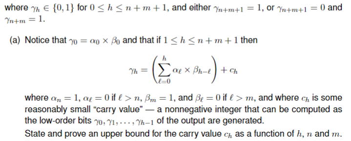 Consider the problem of Binary Multiplication: The | Chegg.com