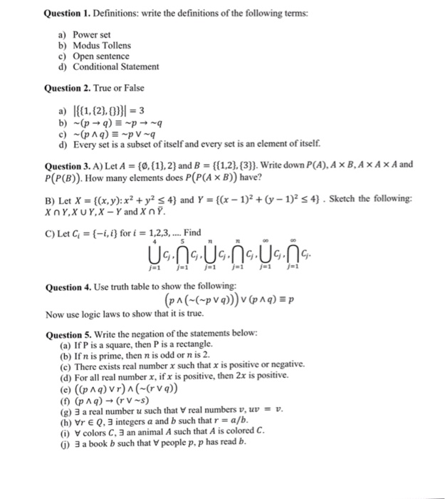 Solved Logic, Sets, Theory’s And Proofs | Chegg.com