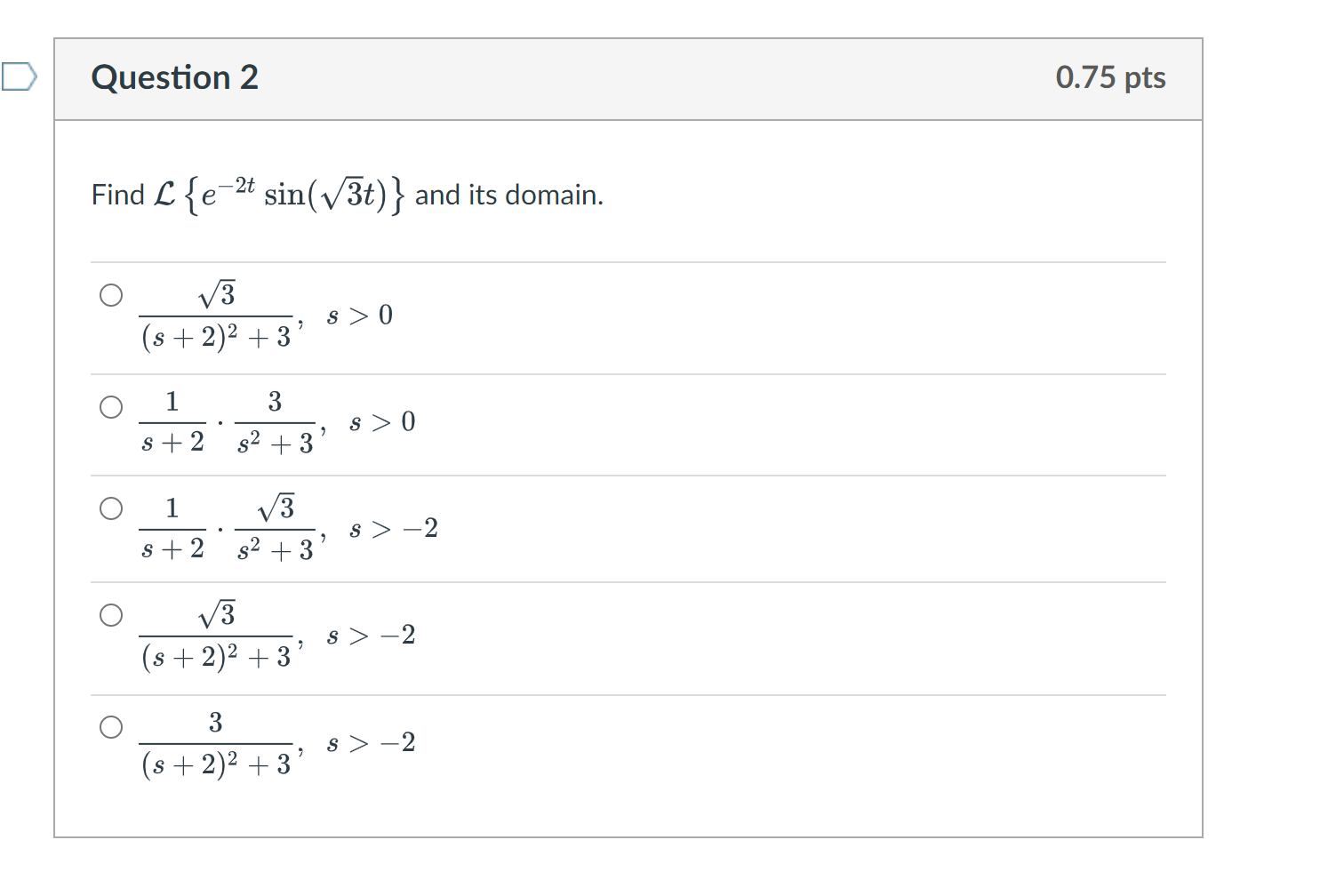 Solved Find L{e−2tsin(3t)} and its domain. | Chegg.com