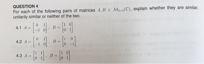 Solved Question 4 For Each Of The Following Pairs Of Chegg Solved Question 4 For Each Of The Following Pairs Of Chegg