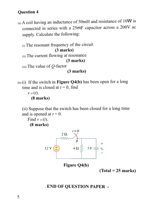 Solved (a) A coil having an inductance of 50mH and