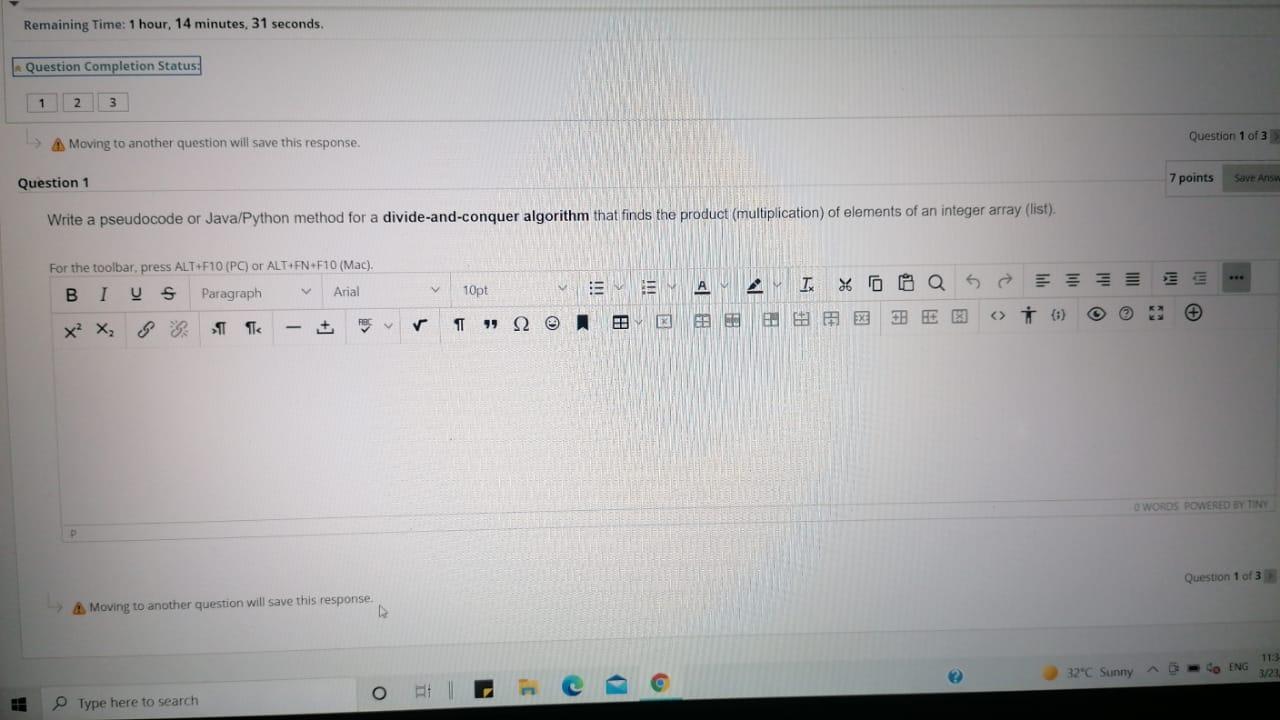 Solved Remaining Time: 1 hour, 14 minutes, 31 seconds. | Chegg.com