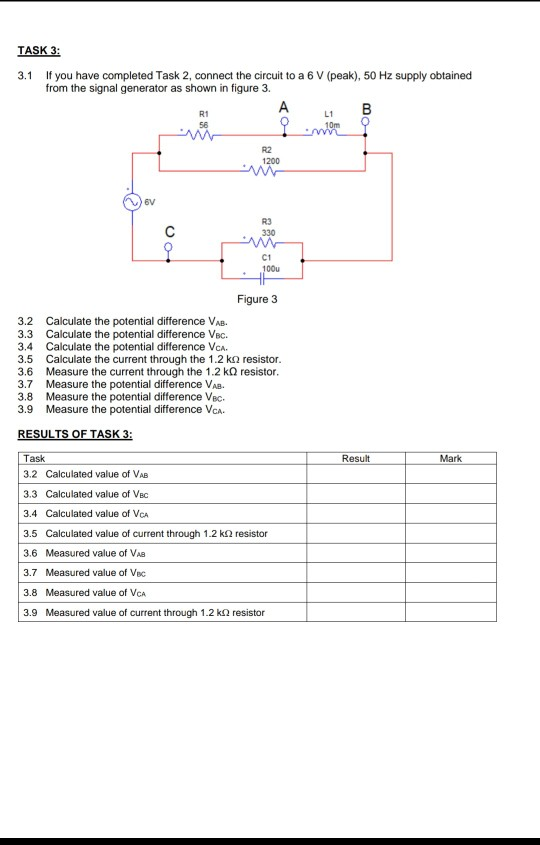 Solved Connect the circuit shown in figure 1 on the | Chegg.com