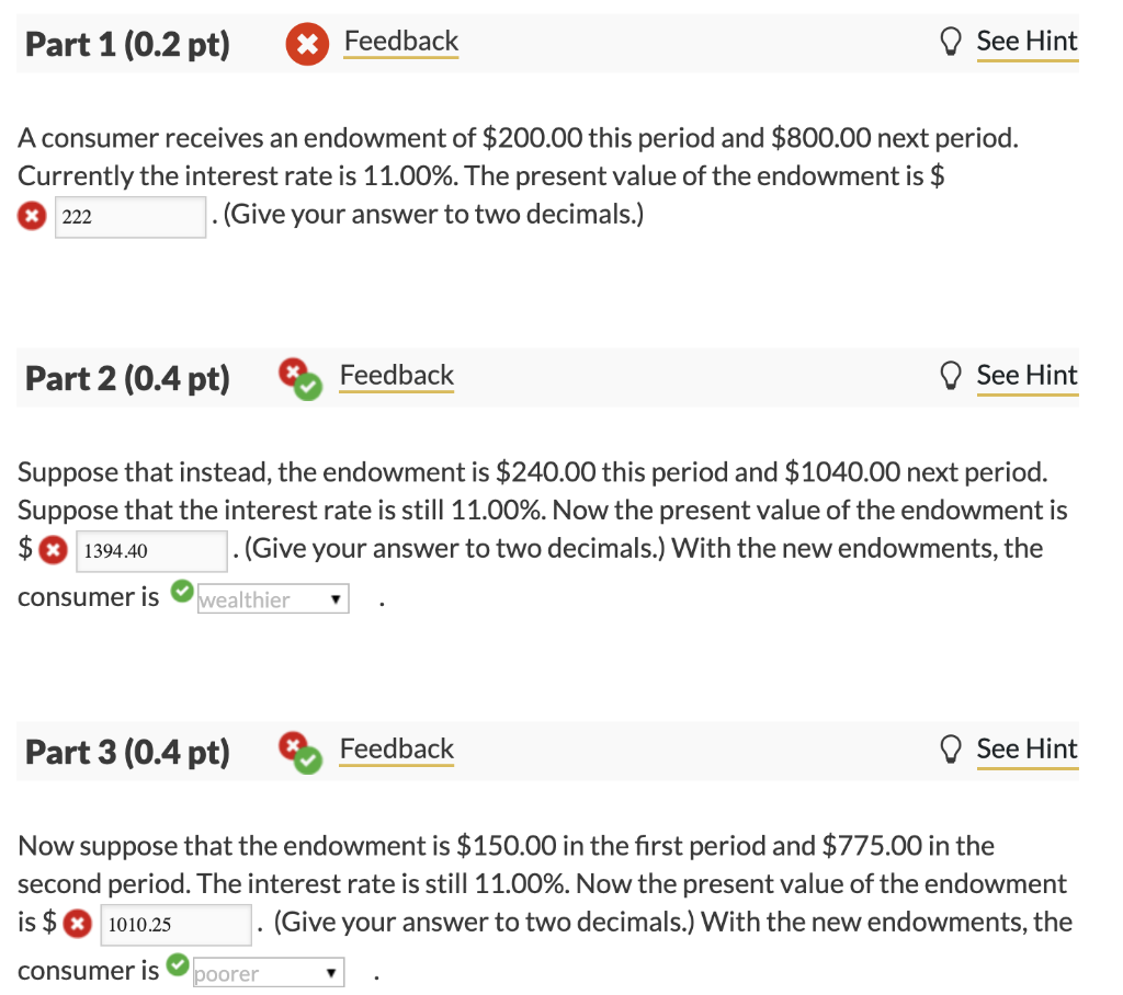 Solved Part 1 (0.2 pt) Feedback ♡ See Hint A consumer | Chegg.com