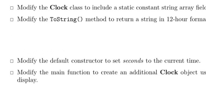 Solved Building the Class For this assignment, you will | Chegg.com