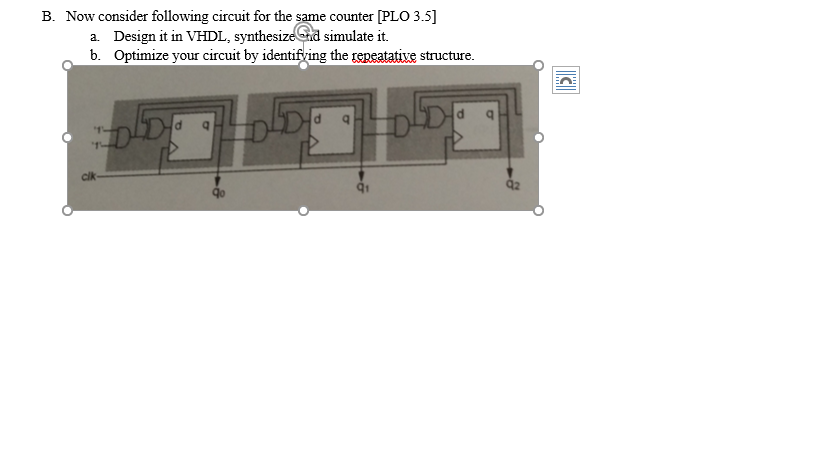 Solved B. Now Consider Following Circuit For The Same | Chegg.com