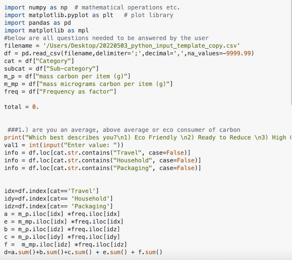 Solved I am trying to make a code in python, but am having | Chegg.com