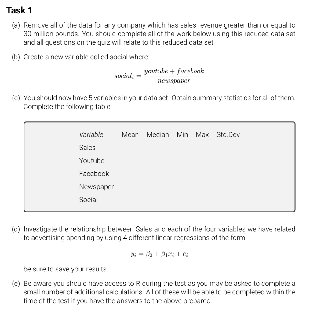 Solved DATA We Will Use An Example Dataset Which Can Be | Chegg.com