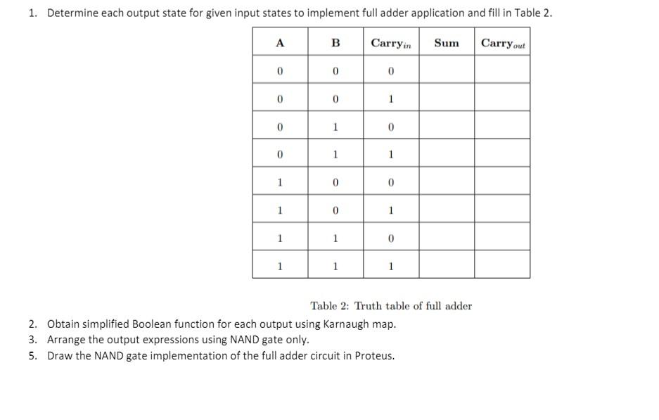 Solved 1. Determine each output state for given input states | Chegg.com